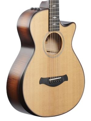 Taylor Builders Edition 652ce Grand Concert 12-String Acoustic Electric Natural Body Angled View